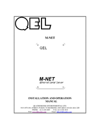 Thumbnail of document Manual - M-NET Series Ethernet/Internet Module
